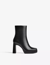 Platform heel ankle boots