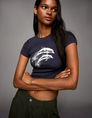 Short sleeve T-shirt with print