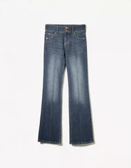 Low-rise bootcut jeans