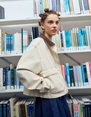 Corduroy collar jacket