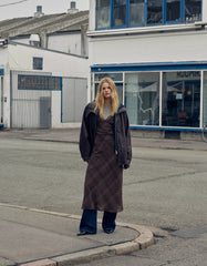 Chiffon blond lace midi dress