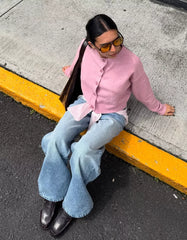 Soft touch button-up cardigan