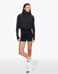 Cropped puffer vest