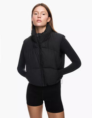 Cropped puffer vest
