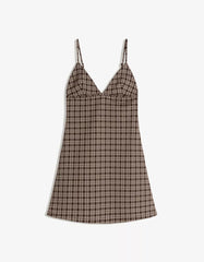 Check mini dress