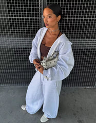 Plush barrel pants with stoppers