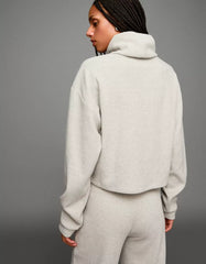 High neck ribbed sweater