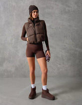 Cropped puffer vest