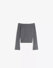 Cable-knit bardot sweater