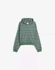 Striped zip-up hoodie