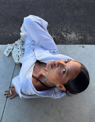 Plush barrel pants with stoppers