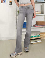 Bootcut jeans with flaps