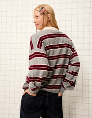 Sweater with polo collar