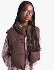 Cropped puffer vest