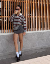 Sweater with polo collar