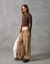 Embroidered plush joggers