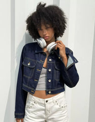 Cropped denim jacket