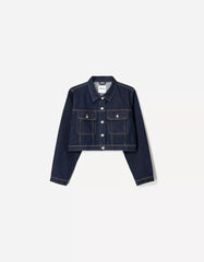 Cropped denim jacket