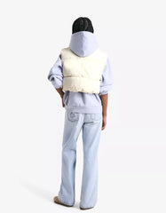 Cropped puffer vest