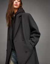 Long drop-shoulder coat