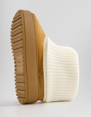 Sock platform ankle boots