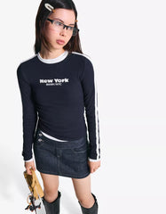 Long sleeve T-shirt with print
