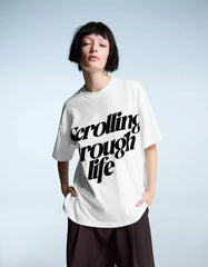 Printed short sleeve oversize T-shirt