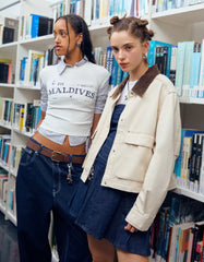 Corduroy collar jacket