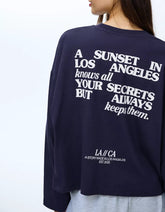 Printed boxy-fit long sleeve T-shirt