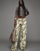 Printed boyfriend jeans