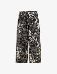 Jacquard print baggy jeans