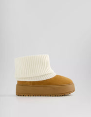 Sock platform ankle boots