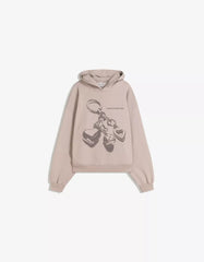 Printed zip-up hoodie