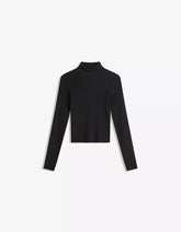 Ribbed high neck sweater