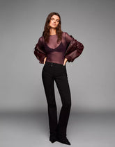 Long sleeve tulle bodysuit