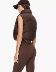 Cropped puffer vest
