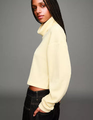 High neck ribbed sweater