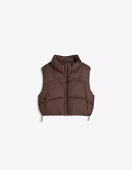 Cropped puffer vest