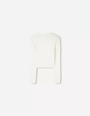 Cable-knit sweater with embroidery