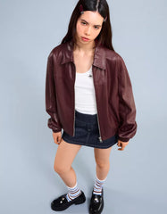 Leather effect jacket