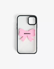 Mobile phone case with suction cup bow