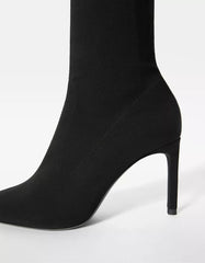 Tailored high-heel ankle boots