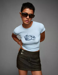 Short sleeve T-shirt with print