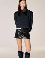 Sequined mini skirt