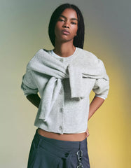 Soft touch button-up cardigan