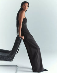 Voluminous double-fabric pants