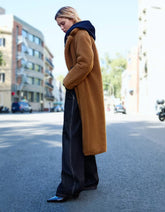 Long faux shearling coat