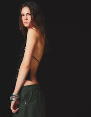 Sequined halter neck top