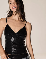 Sequined tank top