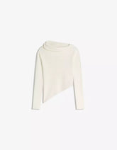 Asymmetric gathered sweater